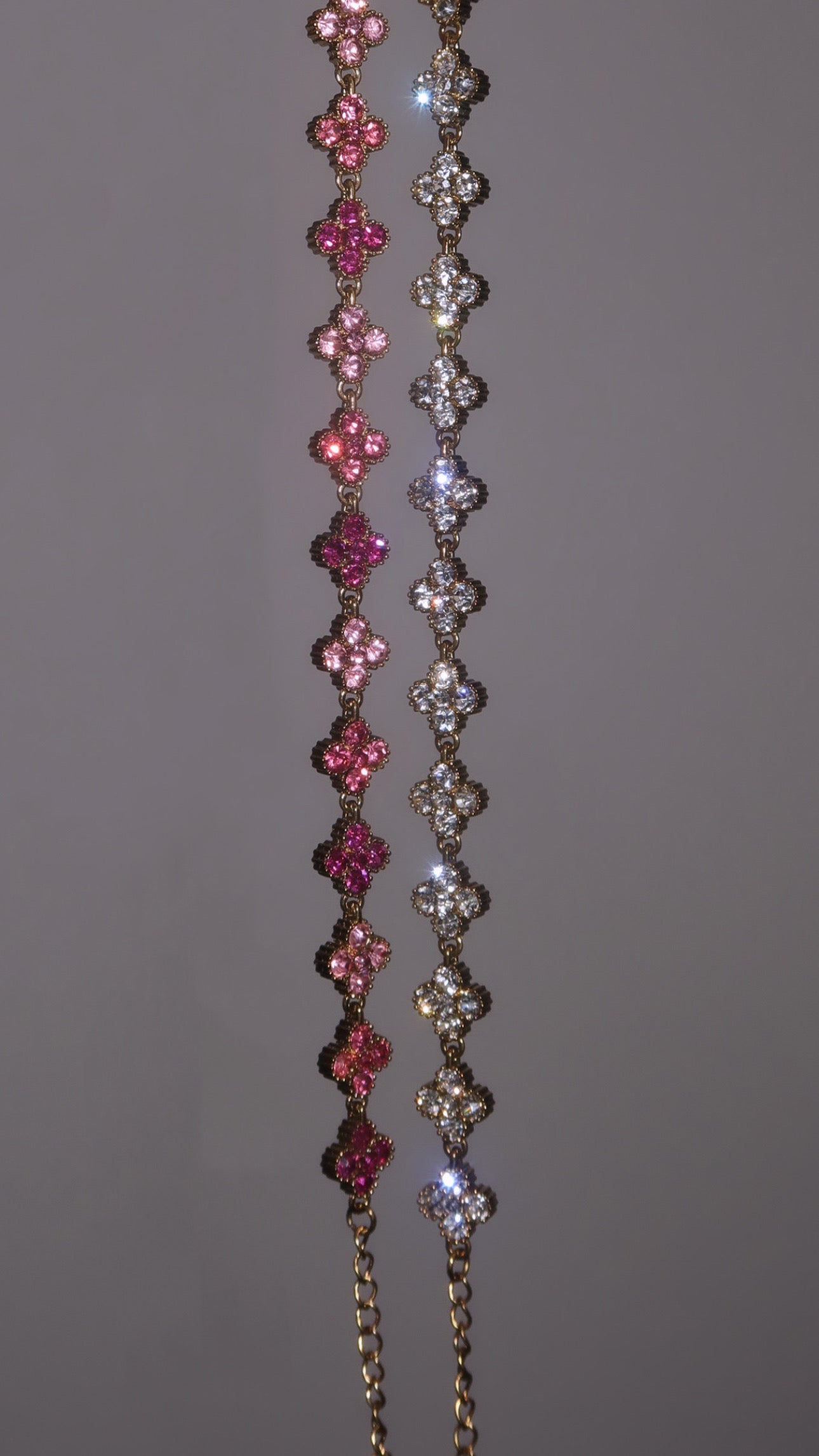 Luxuriöses rosa Jada-Armband