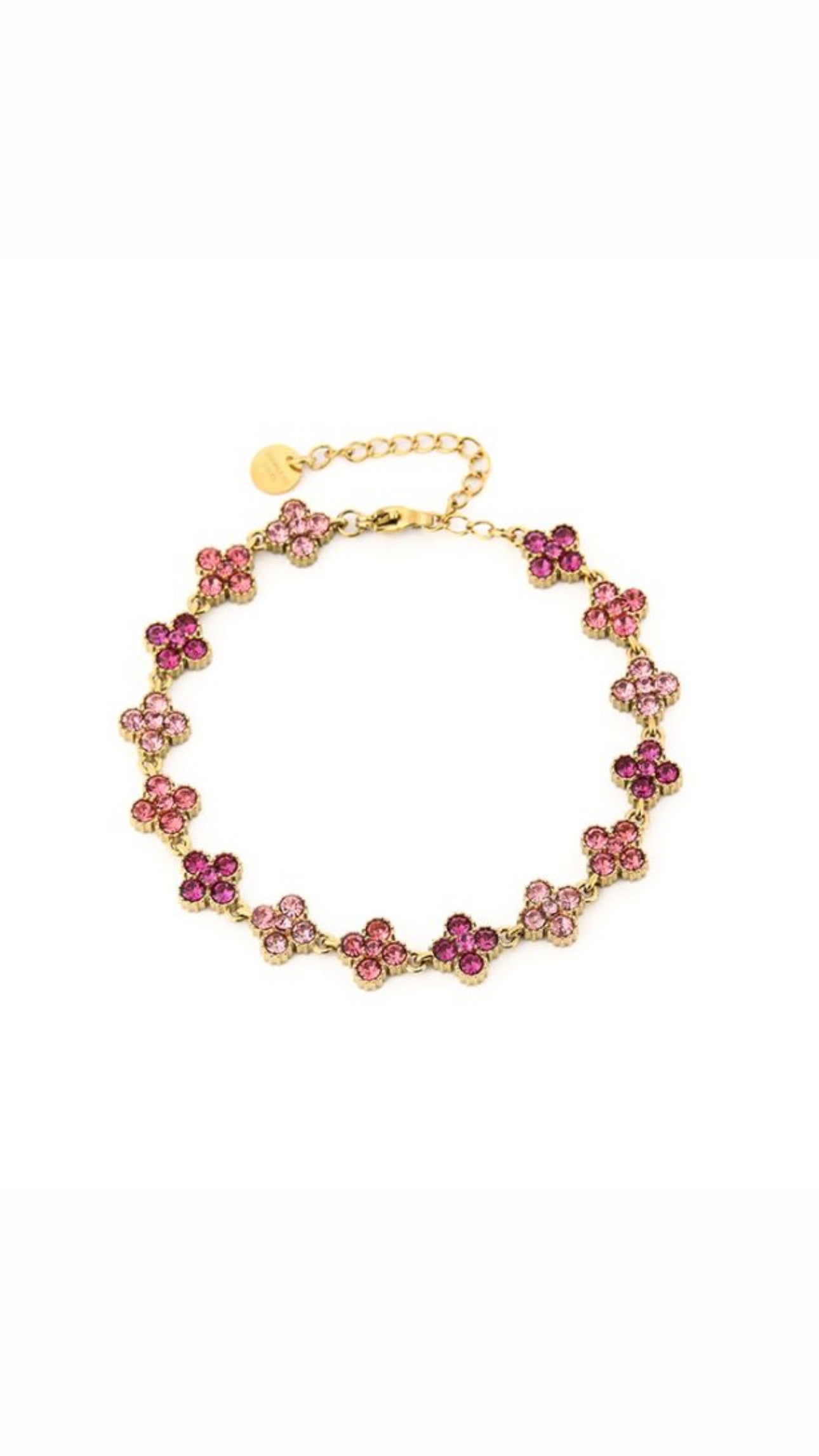 Luxuriöses rosa Jada-Armband