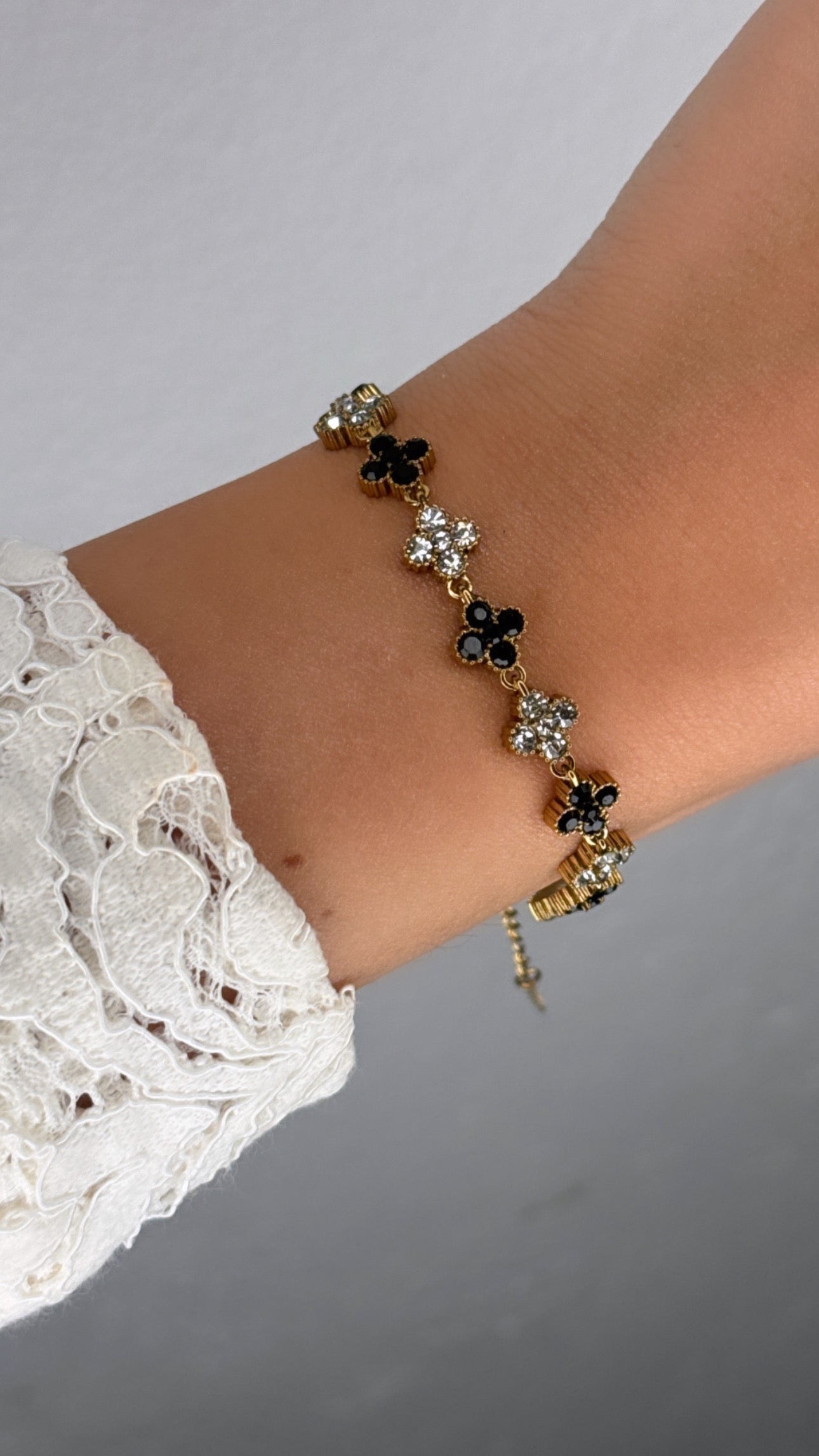 Luxury zwarte jada armband