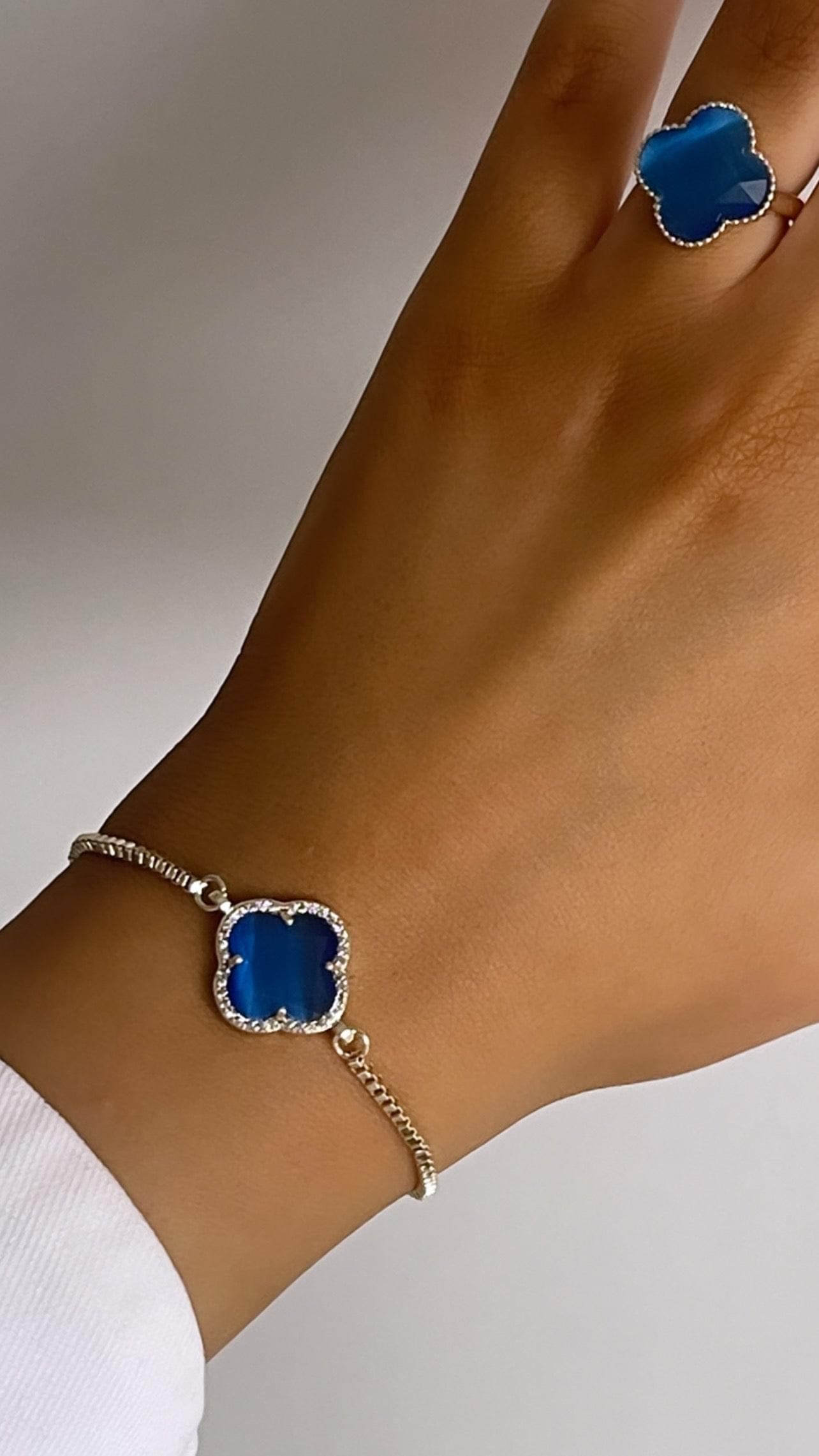 Azra armband blauw